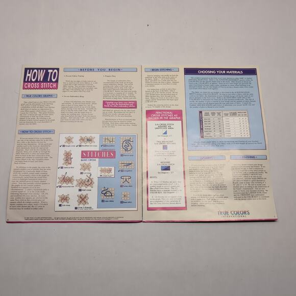 True Colors Tropical Fish Tales Cross Stitch Pattern Leaflet Karen Bowdish - Picture 3 of 3